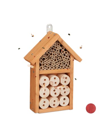 relaxdays Insektenhotel Bausatz in Gelb - (B)16 x (H)26 x (T)6 cm