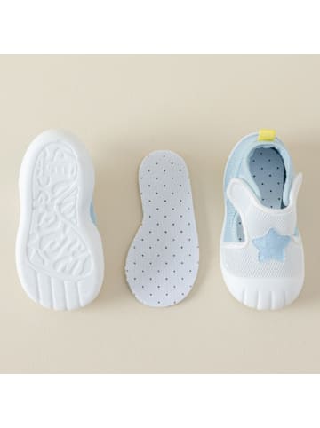 MUNADUNA Sommer Baby-Schuhe aus Netzstoff mit Sternenmuster in Blau