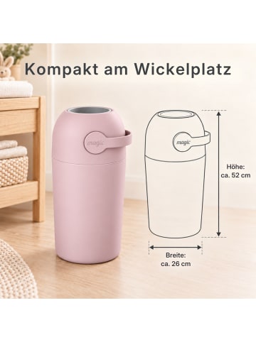 Kinderhaus Blaubär Magic Majestic Windeleimer TOP in Blush Pink