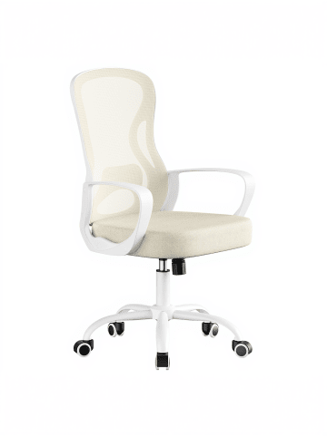 SONGMICS Bürostuhl Kime in Beige-Weiß - (B)58.5 x (H)104.5 x (T)61.5 cm