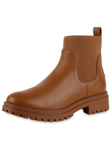 VAN HILL Schlupfstiefeletten Chloe in Hellbraun