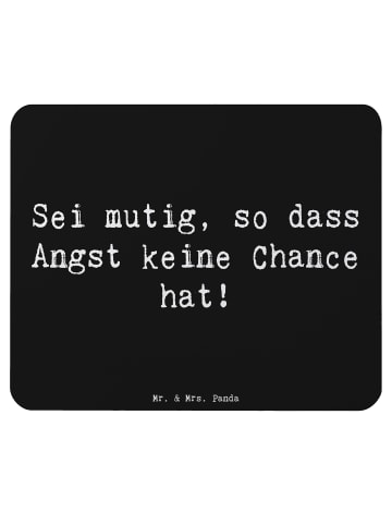 Mr. & Mrs. Panda Mouse Pad Spruch Angst überwinden mit Spruch in Schwarz