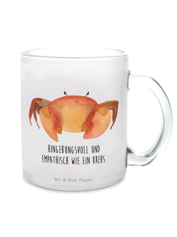 Mr. & Mrs. Panda Kaffeetasse Sternzeichen Krebs mit Spruch in Transparent