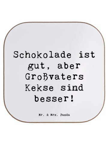 Mr. & Mrs. Panda Untersetzer Großvaters Kekse mit Spruch in Weiß