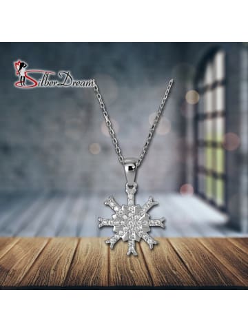SilberDream 925 Sterling Silber Damen SilberDream Halsketten Schneeflocke  ca. 44,8cm