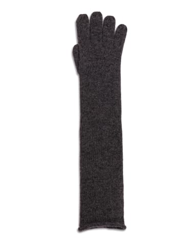CASH-MERE.CH Bio Handschuhe Lang in Anthrazit