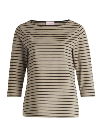 Betty Barclay Ringelshirt mit U-Boot-Ausschnitt in Khaki/Schwarz