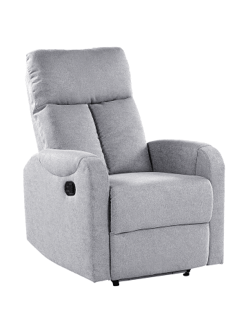 Beliani Fernsehsessel SOMERO in Grau/Schwarz - (W) 76 x (H) 106 x (L) 96 cm