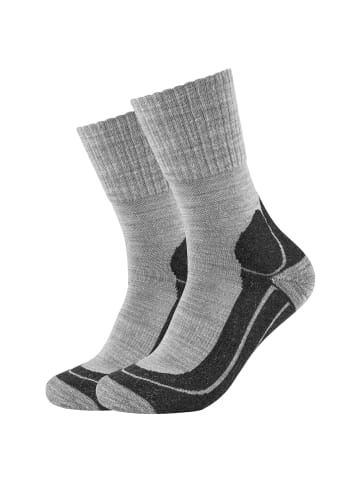 camano Wandersocken outdoor 2er Pack function in hellgrau melange