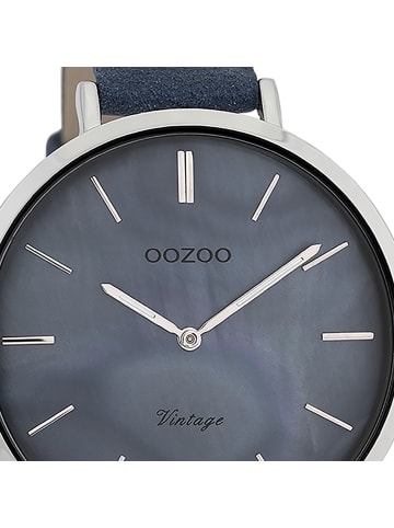 Oozoo Analog-Armbanduhr Oozoo Vintage Series blau groß (ca. 40mm)