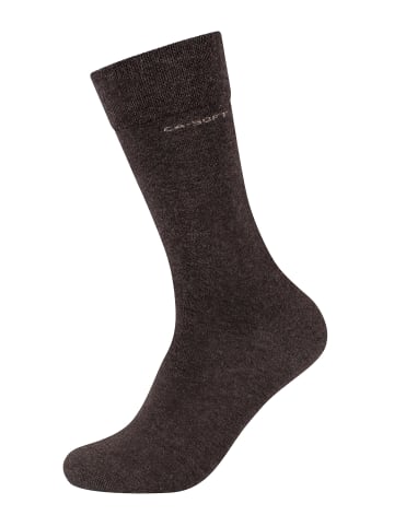 camano Socken 4er Pack ca-soft in dunkelbraun melange