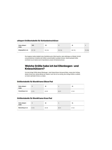 uhlsport  Ellbogenschützer "Bionikframe Elbow Pad" in Schwarz