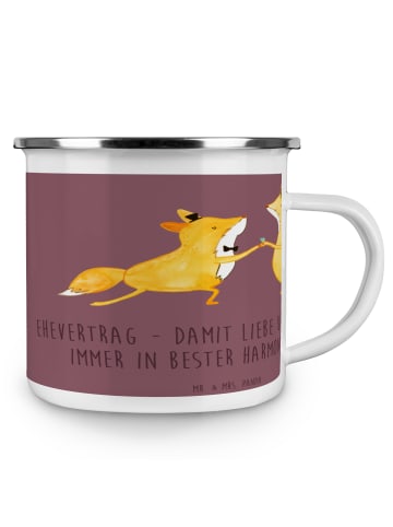 Mr. & Mrs. Panda Emaille Tasse Ehevertrag Liebe Finanzen mit Spruch in Kaffa Coffee