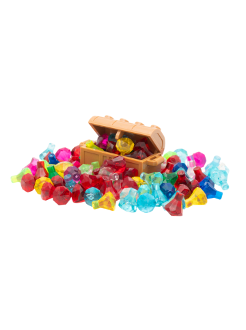 LEGO Edelsteine + braune Schatztruhe 30153 102x Teile - ab 3 Jahren in multicolored
