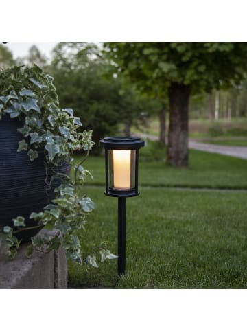 STAR Trading LED Solarlampe ,Alippa' zur Wegbeleuchtung, Dämmerungssensor, schwarz,