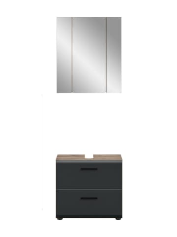 ebuy24 Badmöbelset Ice Schwarz 60 x 30 cm