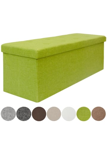 DuneDesign Faltbare Sitzbank Oslo mit 2 Trennwänden in Grün