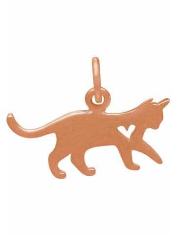 Gemshine Halskette mit Anhänger wandernde Katze oder Kater in rose gold coloured