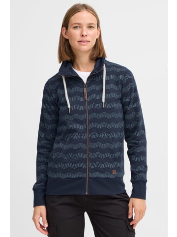 Oxmo Sweatjacke OXVANTA 21301298ME moderne Sweatjacke in Dunkelblau
