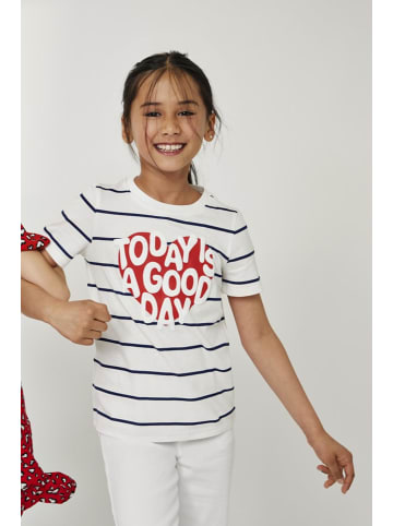 KIDS ONLY T-Shirt KOGSENNA S/S HEART TOP in cloud dancer