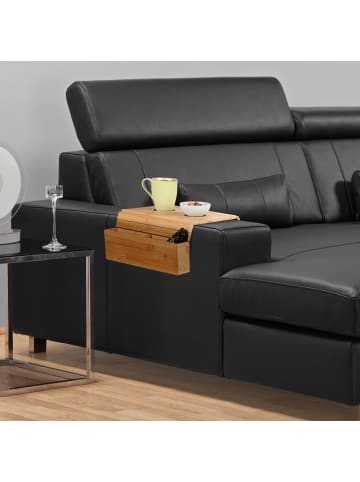 relaxdays Sofatablett in Natur/ Schwarz