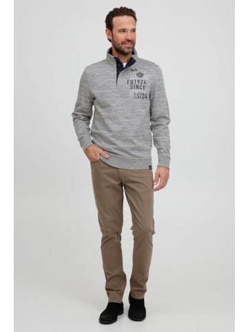 FQ1924 Troyer FQGudmund 21900112-ME Modischer Strickpullover mit Print in Grau