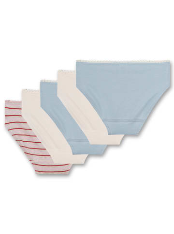 Sanetta Slip 5er Pack in Grau/Weiß/Blau