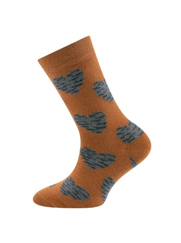 ewers 2er-Set Socken 2er Pack Herzen/Tiger in toffee-smoked pearl