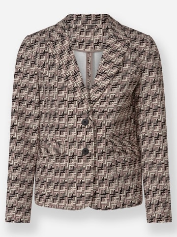 Heine Jersey-Blazer in taupe-schwarz-bedruckt