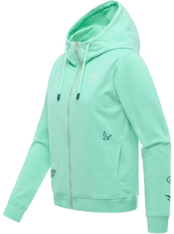 ragwear Sweatjacke Parya Embro in Lagoon Green