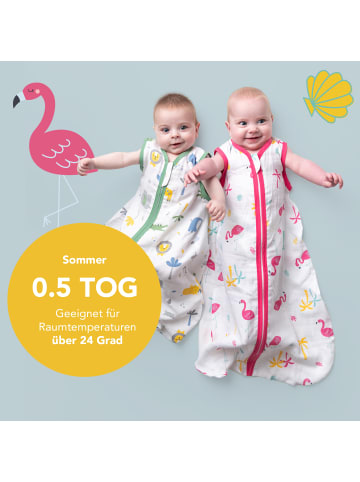 Schlummersack Musselin Babyschlafsack, 0.5 TOG in Pink