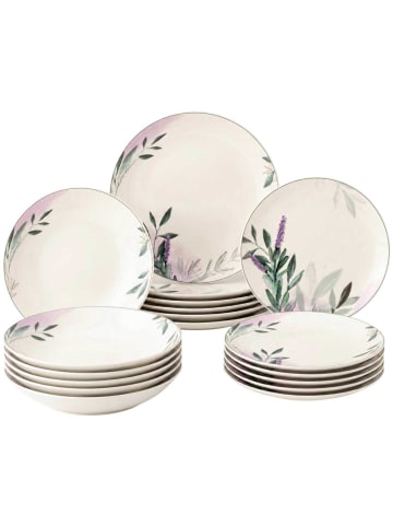 18-tlg. Teller-Set Savona Provence in Bunt-Beige