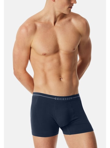 Schiesser Retro Short / Pant Cotton Flex in Weiß / blau