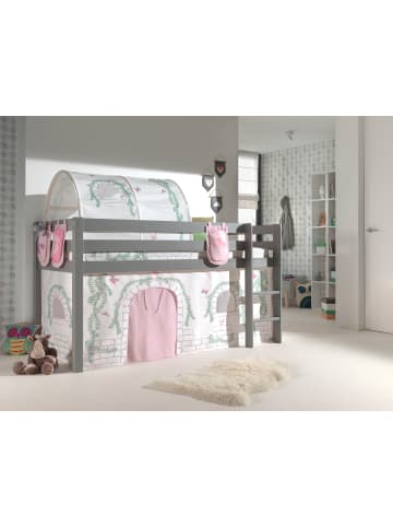 58 aufm Kessel KINDERBETT Karolina 210x114x106 Massivholz Grau Textilset Burg 4
