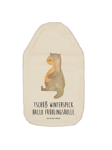 Mr. & Mrs. Panda Wärmflasche Otter Bauch mit Spruch in Weiß