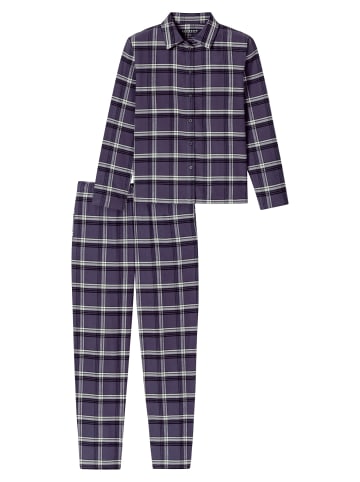 Schiesser Pyjama Selected Premium Warming in Indigo