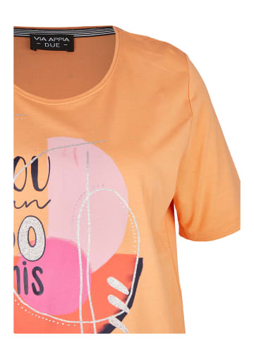 VIA APPIA DUE  T-Shirt in mandarin multicolor