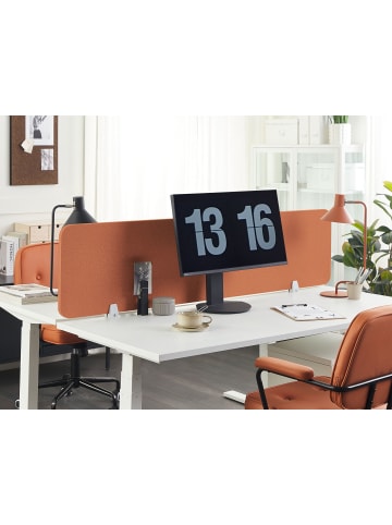 Beliani Schreibtischtrennwand WALLY in Rot - (W) 130 x (H) 40 x (L) 2 cm