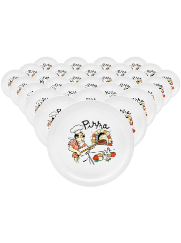 VAN WELL 30er Set Pizzateller Küchenchef ø 30,5 cm bunt in bunt