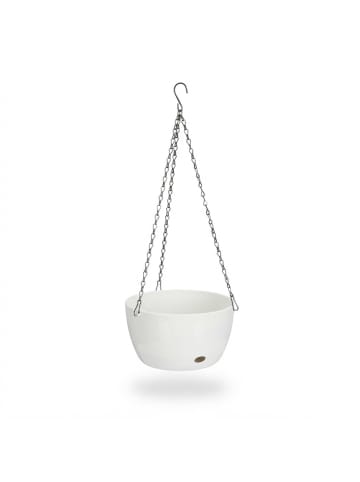 relaxdays 2 x Blumenampel in Weiß - (H)60 x Ø24 cm
