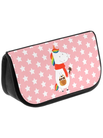 Mr. & Mrs. Panda Kosmetiktasche Einhorn Pilz ohne Spruch in Rot Pastell