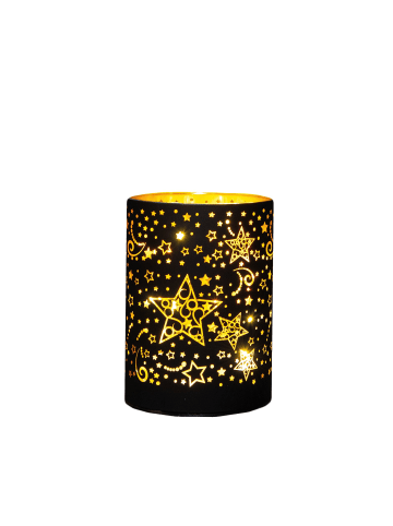 Coen Bakker LED Stimmungsbeleuchtung 3AA in Schwarz mit Sternen