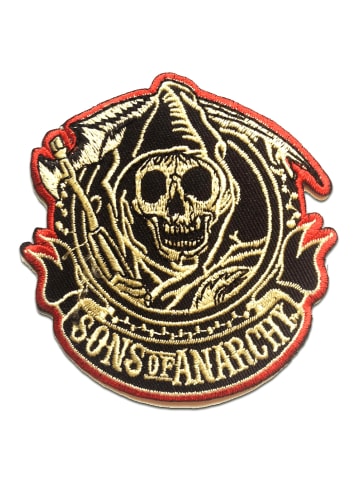 Catch the Patch Son Of Anarchy Motorrad Biker ClubApplikation Bügelbild inSchwarz