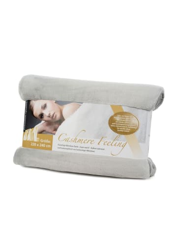 Gözze Wohndecke Cashmere-Feeling 220x240 in silber