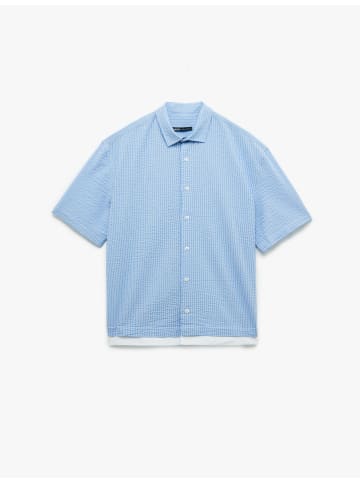 KOTON SHIRTS SS in Blau Gestreift