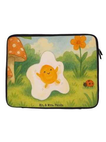 Mr. & Mrs. Panda Laptop Sleeve Spiegelei Ei Design ohne Spruch in Weiß