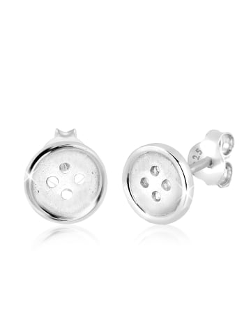 Elli Ohrringe 925 Sterling Silber Knopf in Silber