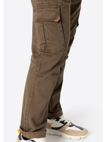 Timezone Cargohose Regular Fit Taschen Baumwolle Reißverschluss in Braun