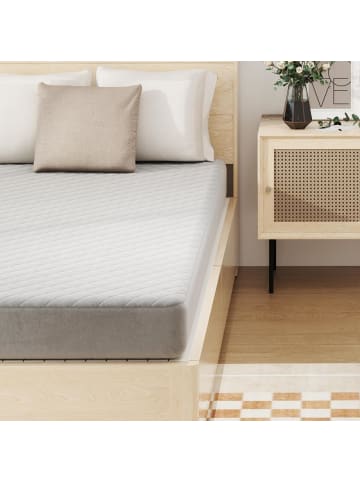 COSTWAY Matratzenschoner 90 x 200 cm in Grau