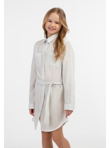 DreiMaster Mädchen Hemdblusenkleid in Hellblaue Streifen
